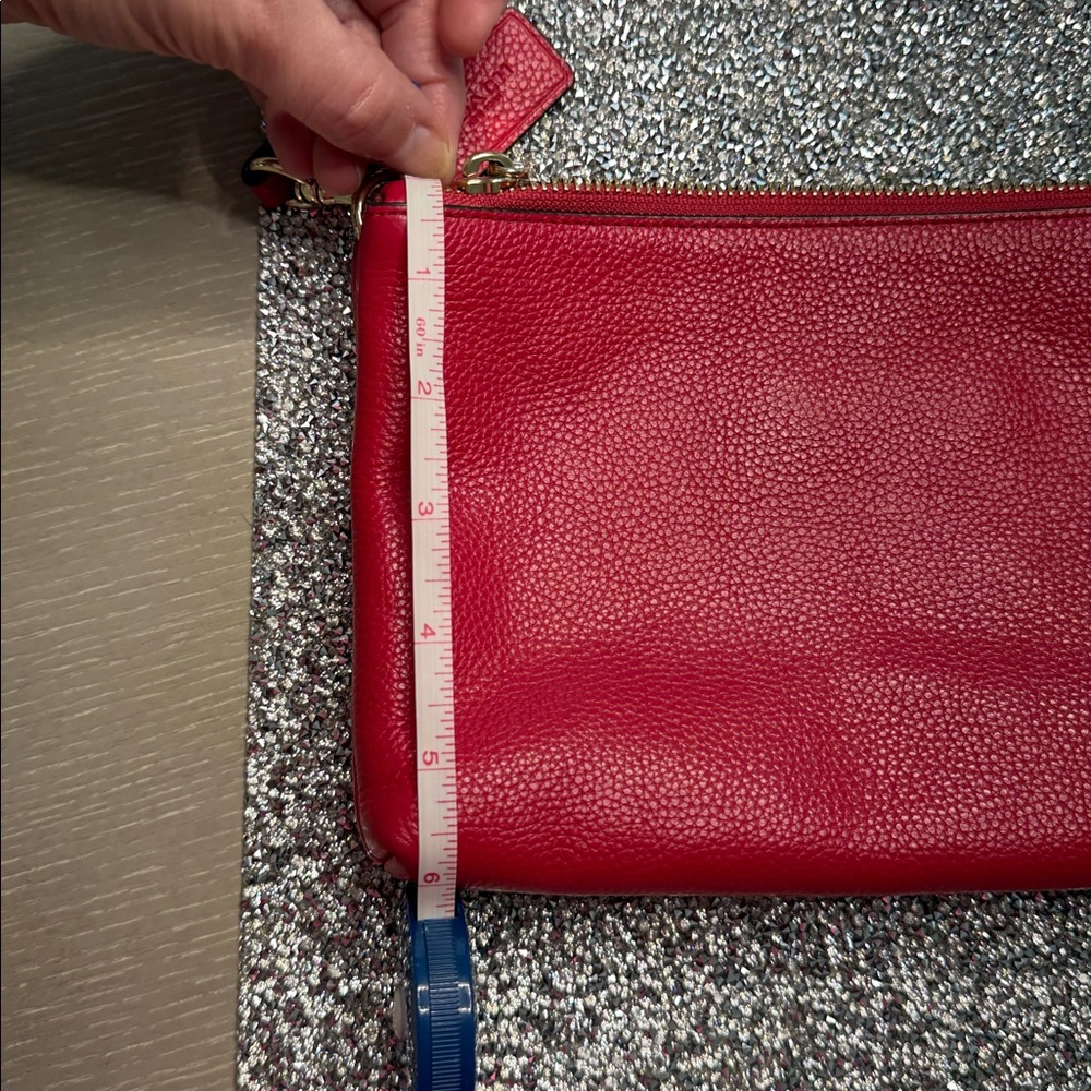 Coach Pebble Leather Cherry red Crossbody Bag - Picture 8 of 12